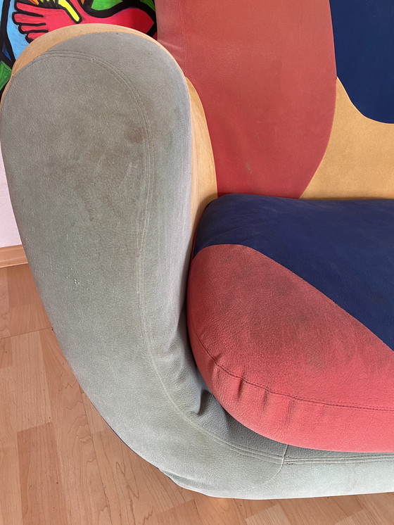 Image 1 of Javier Mariscal Sessel "Alexandra" Alcantara Leder Ontwerp