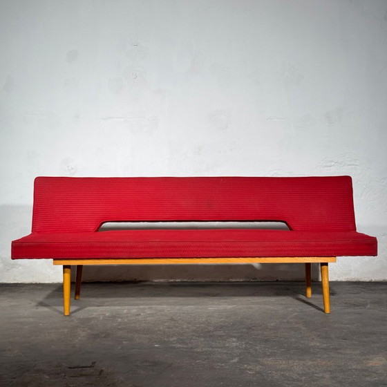 Navratil slaapbank, jaren 60 – 3-5 zitsbanken, Textile, Wood (photo 3 of 14)