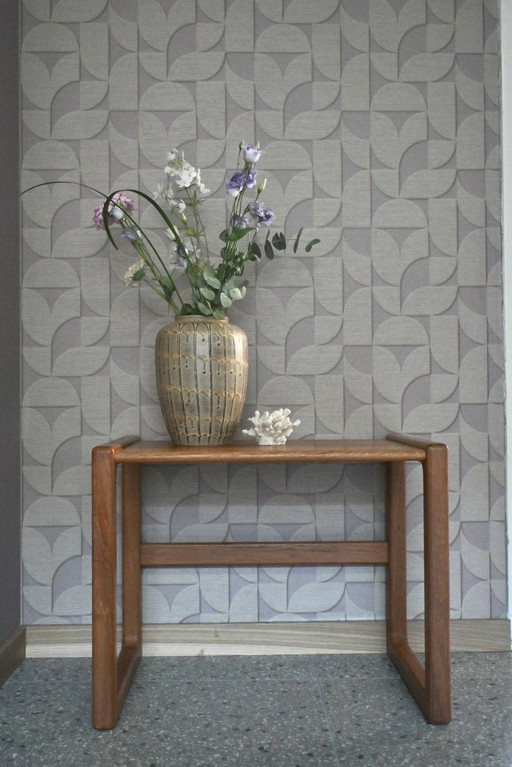 Mesa auxiliar vintage de roble macizo de diseño danés