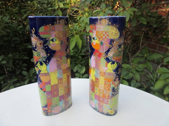 Image 1 of Een paar Rosenthal Bjorn Wiinblad vazen ​​1001 Nachten