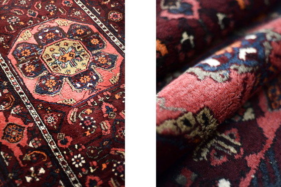 Image 1 of Vintage handgeweven oosters Hamadan vloerkleed uit het Midden-Oosten, jaren 1960