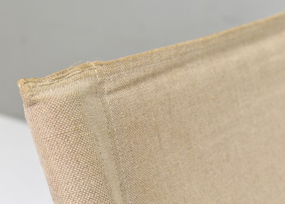 Image 1 of Scandinavische klapstoel in chroom en canvas – jaren 70