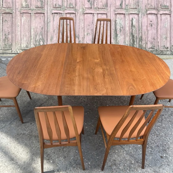 Tavolo in teak massiccio di Peter Hvidt per Soborg, 1956, Peter Hivdt, Tavoli da pranzo, Legno, Marrone (foto 3 di 9)