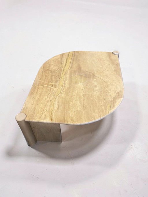 Vintage Italian travertine coffee table