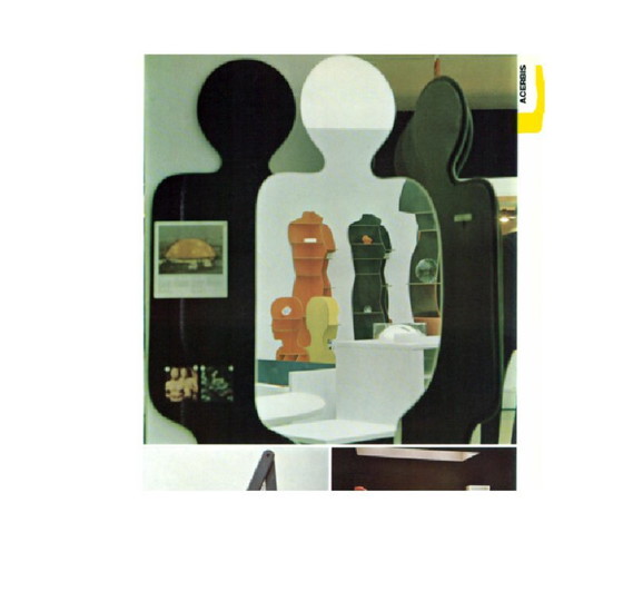 Acerbis "Narciso" Postmodern Silhouette Standing Floor Mirror 1980s – Stone (photo 3 of 14)