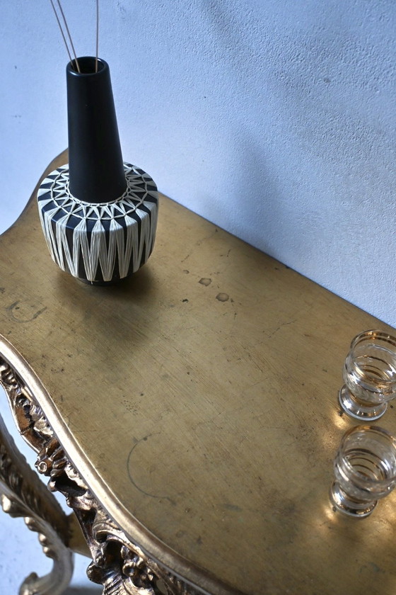 Image 1 of Wunderschöner Biscottini-Barockkonsolentisch mit Blattgold