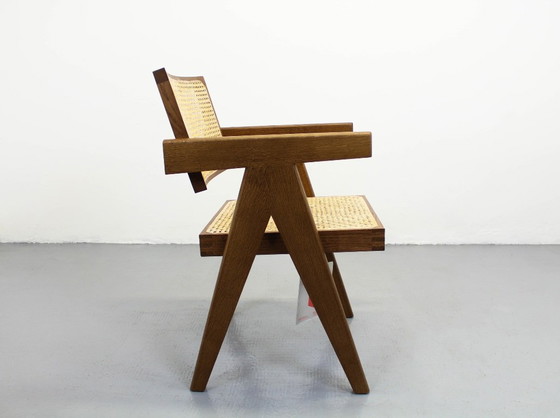 Image 1 of 051 Capitol Complex Cassina, Pierre Jeanneret Fauteuil, hout, rotan