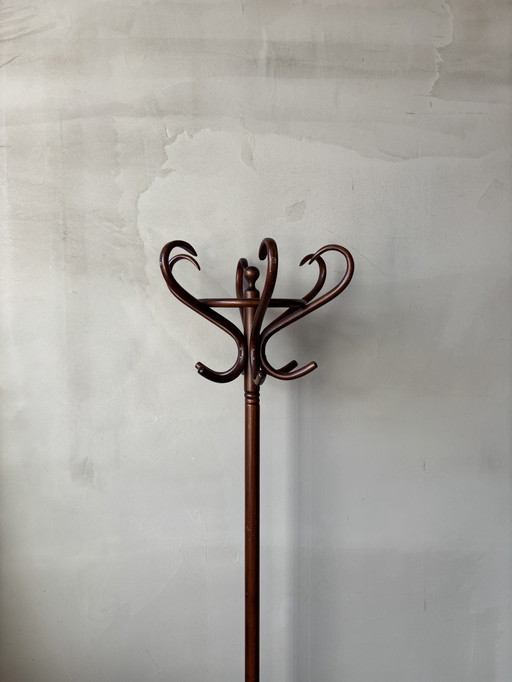 Vintage wooden coat rack