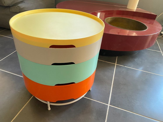 Image 1 of IKEA PS 2014 round coffee table with multiple modular tiers