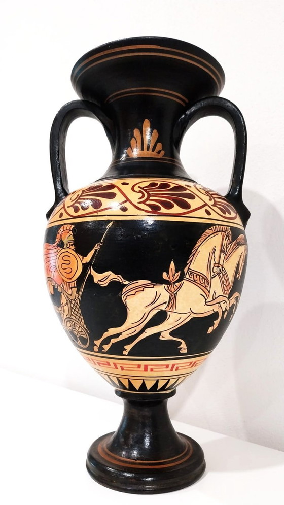 Image 1 of Grande amphore de style grec peinte à la main - Édition limitée IM3R 7/10Julklapp, cadeau de Noël