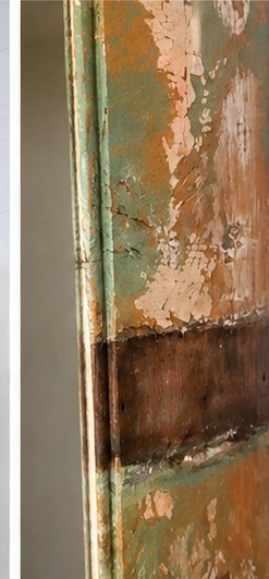 Robuuste Unieke Landelijke Passpiegel Van Oud Hout 2 X 76 – Wood, Glass (photo 5 of 5)