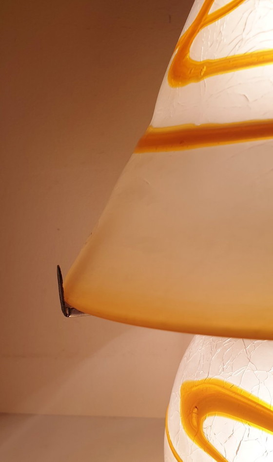 Image 1 of Lampada da tavolo vintage a forma di fungo Simais fatta a mano