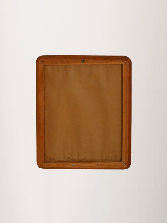 Image 1 of Scandinavische spiegel met teakhouten frame