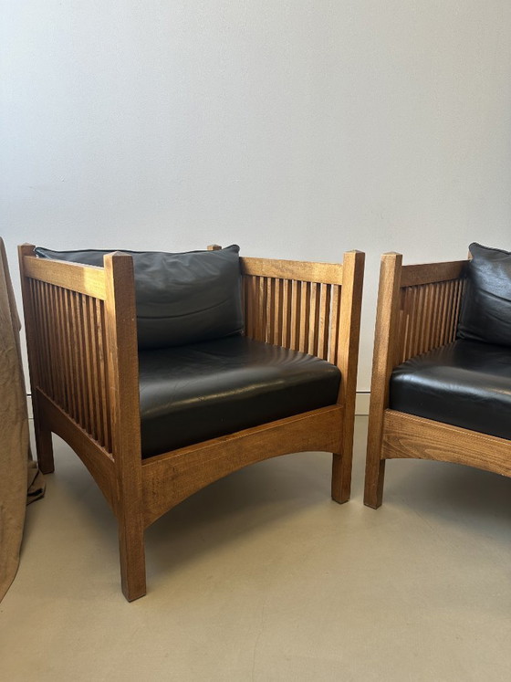 Image 1 of Bijenkorf Design-Sessel, Spindelwürfel-Sessel, 2er-Set