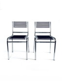 2x chaise de salle à manger 'Sandows', René Herbst '70