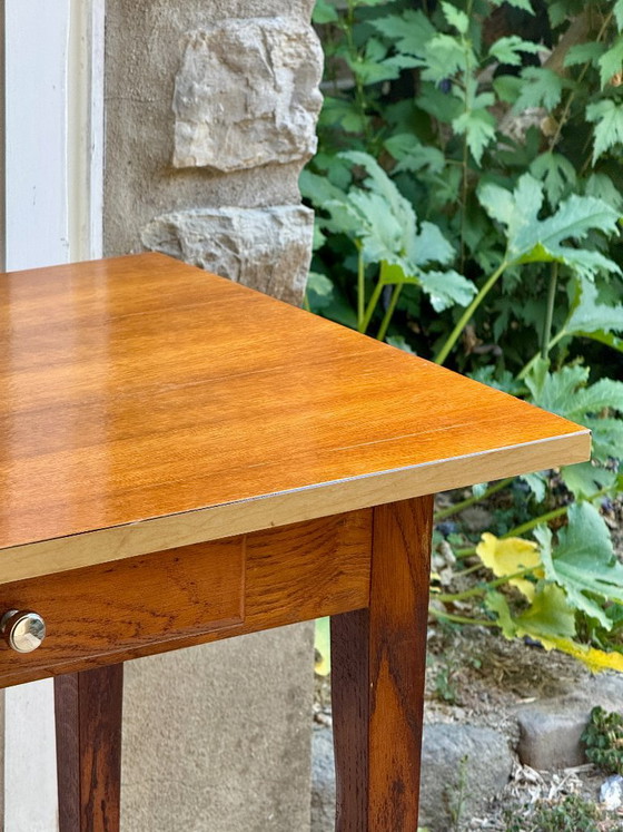 Tavolino / Scrivania piccola in laminato e legno, 1 cassetto – Scrivanie, Metal, Plastic (photo 11 of 12)