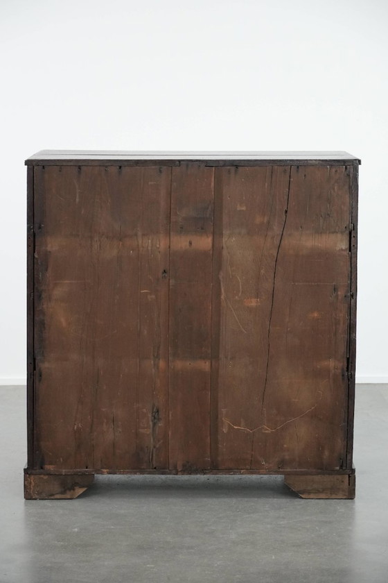 Image 1 of Engelse antieke eikenhouten ladekast/commode uit eind 18e eeuw