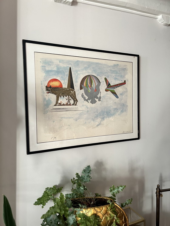 Image 1 of Original Numbered Lithograph by Franco Angeli