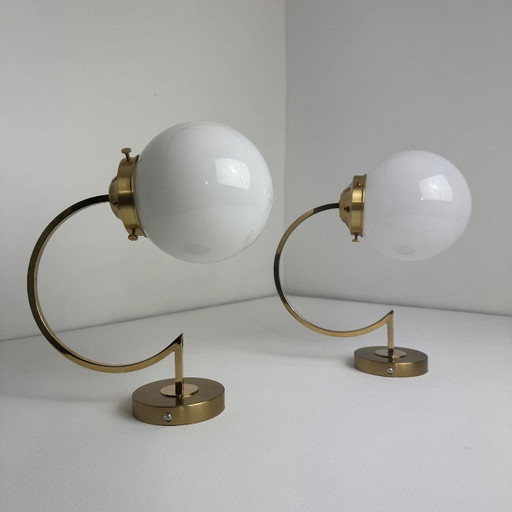 PAIR OF VINTAGE OPALINE WALL SCONCES
