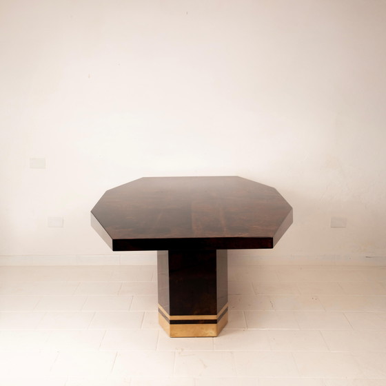Mesa de comedor de pergamino Mod. 2007D de Willy Rizzo & Nucci Valsecchi para TURA Milano – Mesas de comedor (photo 15 of 20)