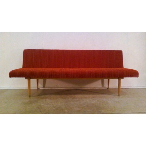 Vintage wooden 3-seater sofa by Miroslav Navrátil - 1960s