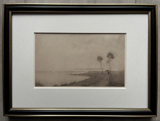 Image 1 of Jan Mankes 1889-1920 / Paisaje acuático en heliograbado original 1923