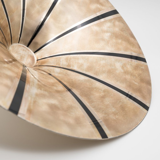 Image 1 of Rara WMF Ikora Centro Tazón con Negro Starburst Diseño Bauhaus Art Deco años 30 35cm