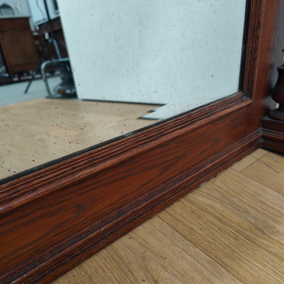 Image 1 of Specchio antico sfaccettato, specchio da camino rustico