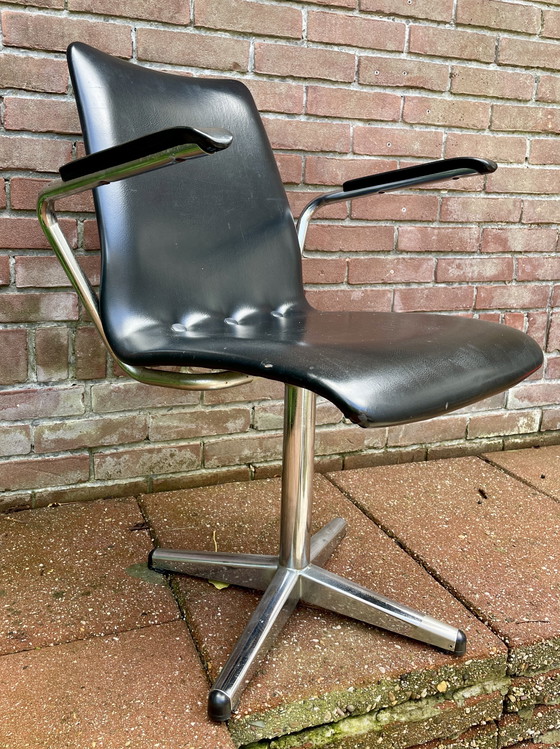 Image 1 of Sedia da ufficio vintage con struttura tubolare - stile Brabantia Gispen