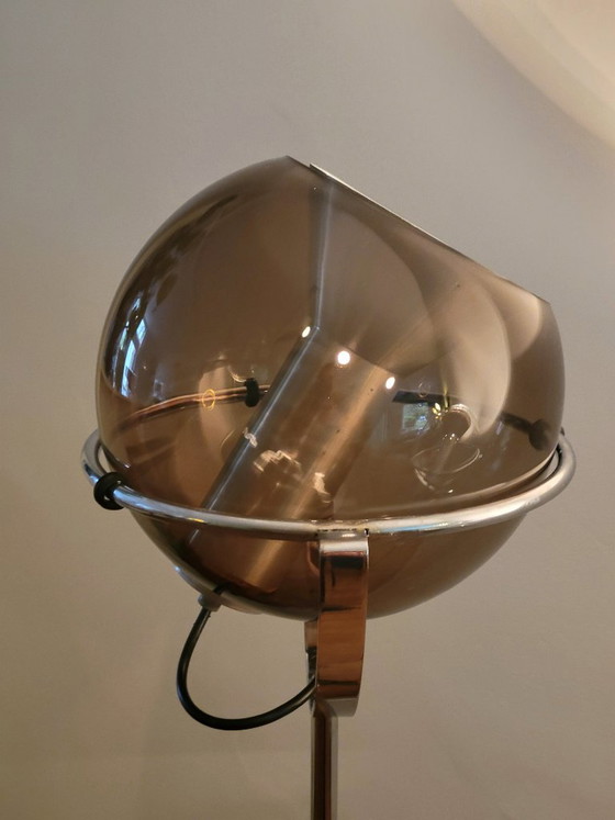 3x Globe Floor lights by Frank Ligtelijn for RAAK Amsterdam, Chrome, Glass, Multi Color (photo 5 of 11)