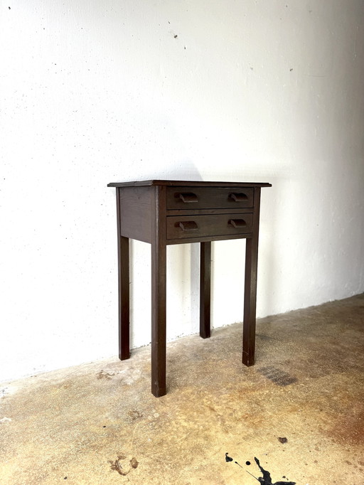 1930 Vintage eikenhouten consoletafel bijzettafel consoletafel