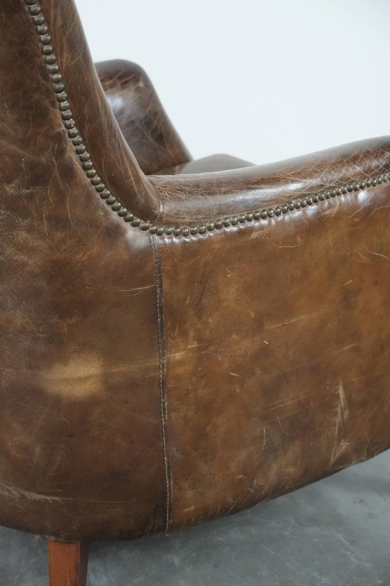 Image 1 of Vintage rundleren fauteuil met prachtige en sprekende kleuren