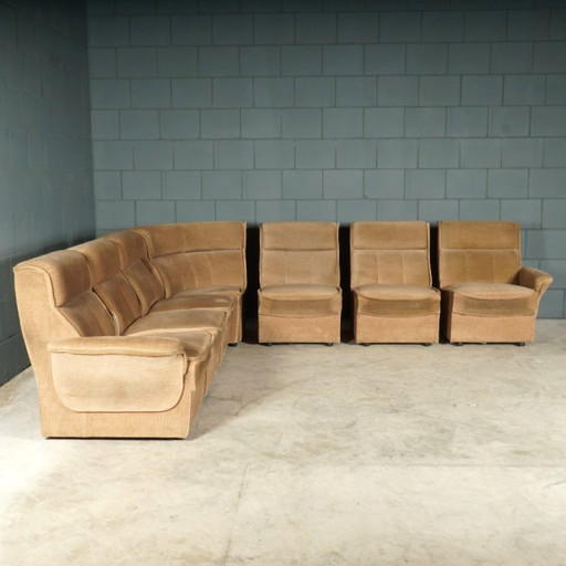 Modulares Ecksofa aus Stoff aus der Mitte des Jahrhunderts – 1960er Jahre