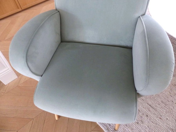 Image 1 of Paire de fauteuil en velours design BRANCO Sobre BRANCO style Mid-century / Années 50