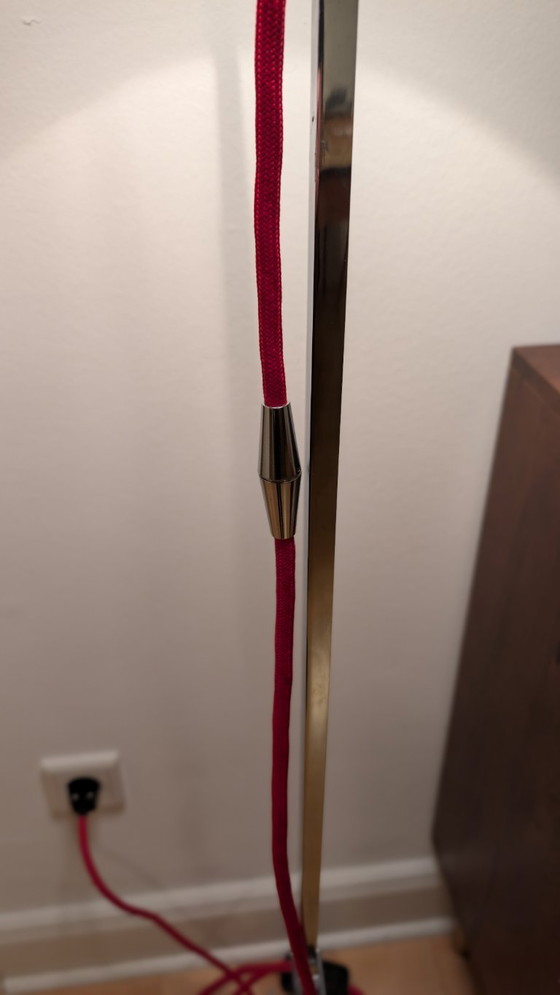 Image 1 of  Vintage chromen vloerlamp: Hannes Wettstein - NEMO Thuban Terra