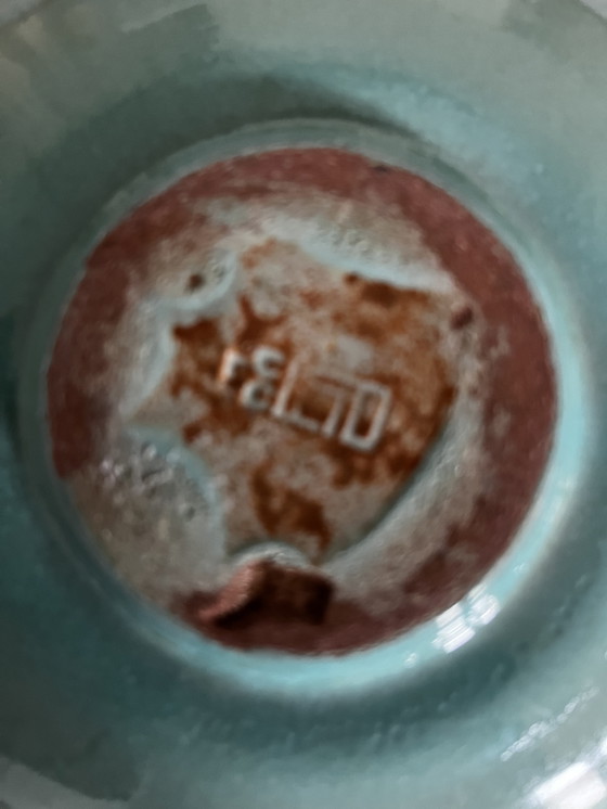 Image 1 of Nittsjö schaal groen keramiek vintage 