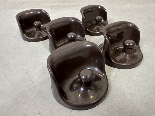 5x Vintage Designer Garderobenständer - KARTELL