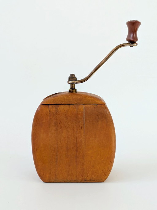 Rare 1950s Alexanderwerk “Perfekt” Coffee Grinder | Beechwood, Brass and Bakelite, Made in Germany
