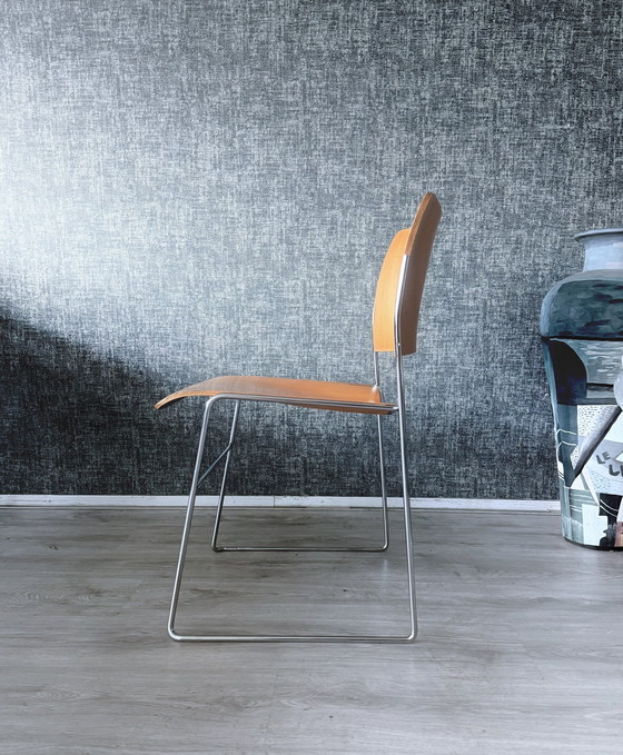 Image 1 of 6x David Rowland voor HOWE - 40/4 Sled-Base Side Chair