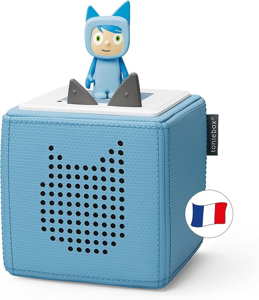 tonies Mon Premier Coffret Toniebox Bleu + 1 Figurine Tonie Créatif, boîte à Histoire et Musique pour Enfant 3 à 7 Ans, conteuse