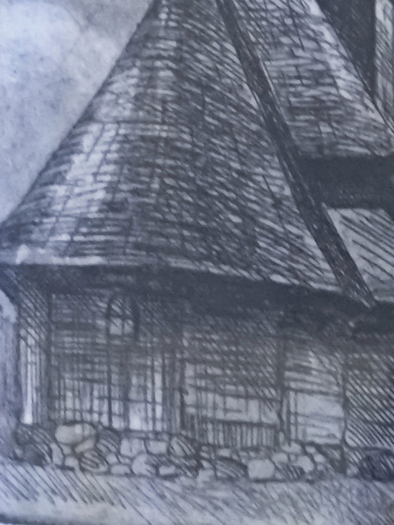 Image 1 of Church, signed etching