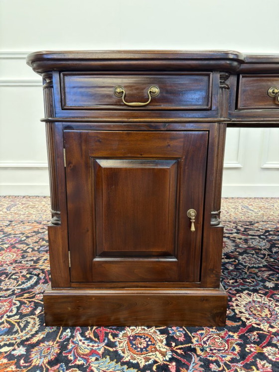Scrivania classica inglese Partnerdesk – Scrivanie, Leather, Wood (photo 9 of 19)