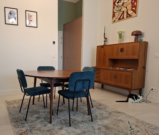 Extendable Round Dining Table Louis Van Teeffelen – eettafels, Wood