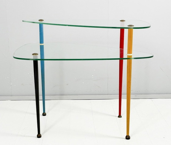 Image 1 of Side table by Edoardo Paoli, model: Arlecchino for Vitrex, Milan/Italy, 1950s