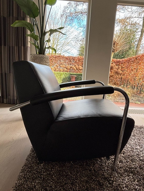 Image 1 of Poltrona Scylla in pelle Senso Nero (2 pezzi / o per pezzo)