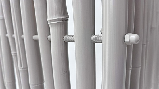 Image 1 of BAMBOO Raumteiler, Paravue aus Rattan grau lackiert 