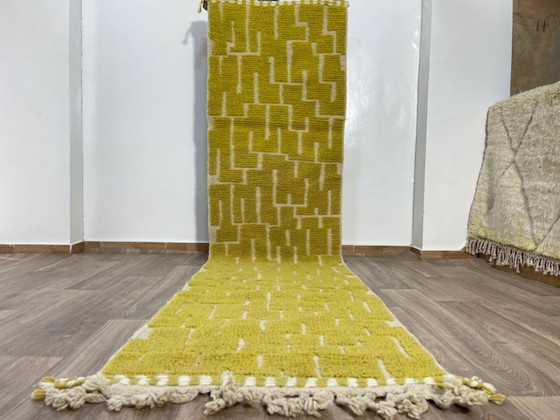 Image 1 of Handgefertigter Läuferteppich 300 cm x 70 cm