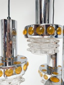 Massive Cascade chandelier with 4 lights, 1970s