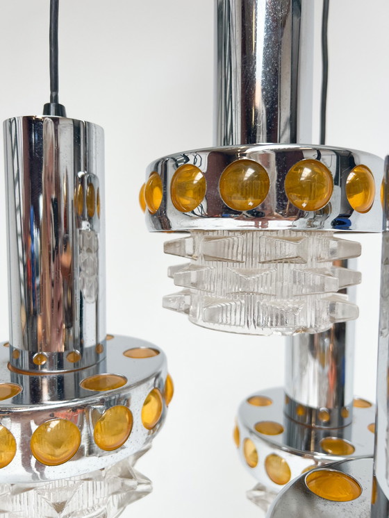 Image 1 of Massive Cascade chandelier with 4 lights, 1970s