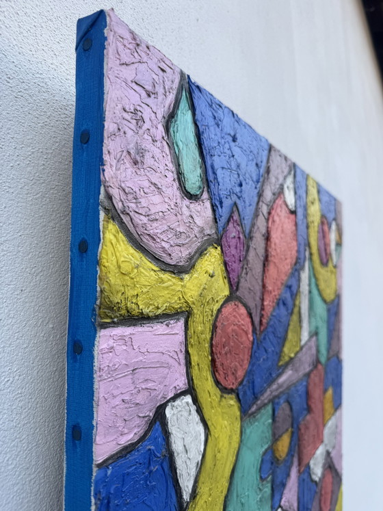Colorful Geometric Abstract Painting – Paintings & Drawings, Canvas (photo 10 of 13)